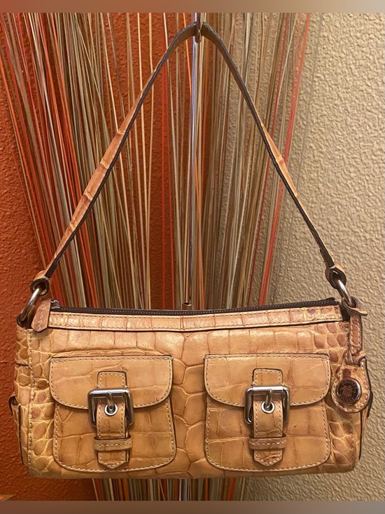 Dooney & Bourke Handbags - Dooney & Bourke - VINTAGE - EUC - Crocodile-Embossed Leather Shoulder Bag